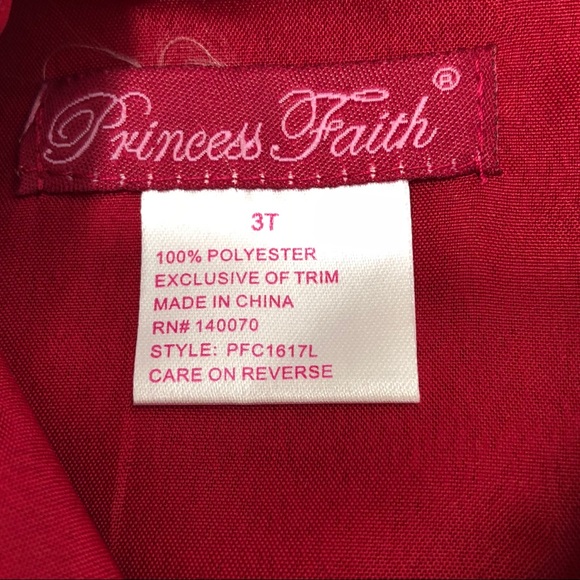 NWT Girls Red Sequin Bodice Tulle Dress Size 2T/3T - Picture 8 of 8